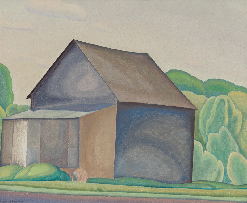 Lionel LeMoine FitzGerald, The Barn, circa 1930, oil on canvas laid on board