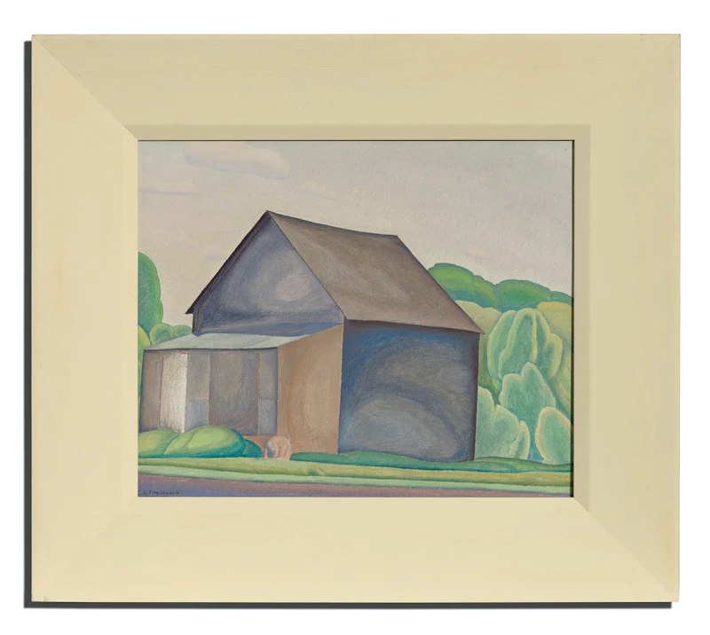 Lionel LeMoine FitzGerald, The Barn, circa 1930, oil on canvas laid on board - view 2