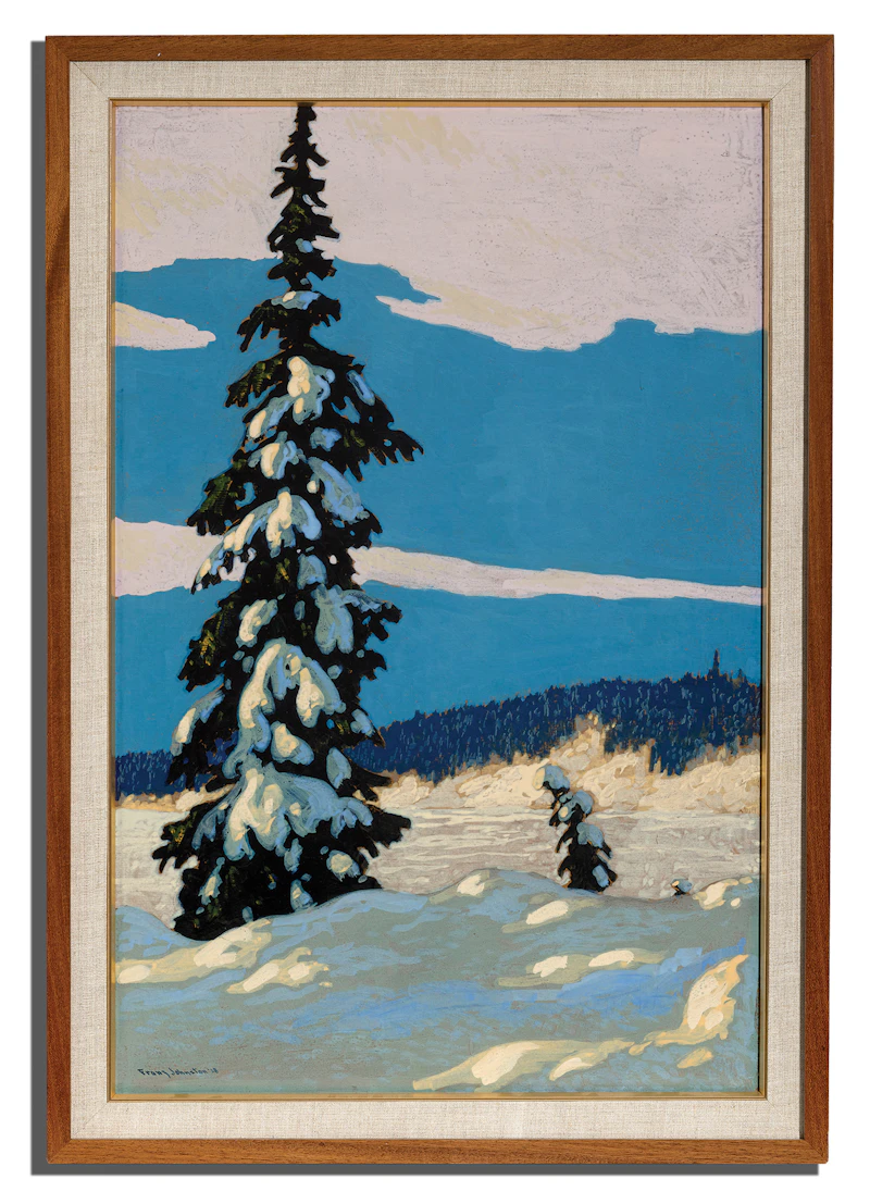 Frank Hans Johnston, Early Evening, Winter, 1928, gouache on paperboard - view 2