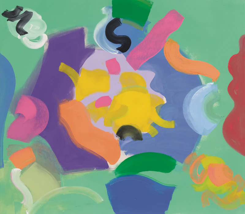 Kenneth Campbell Lochhead, Huddle Colour, 1976, acrylic on canvas - view 1