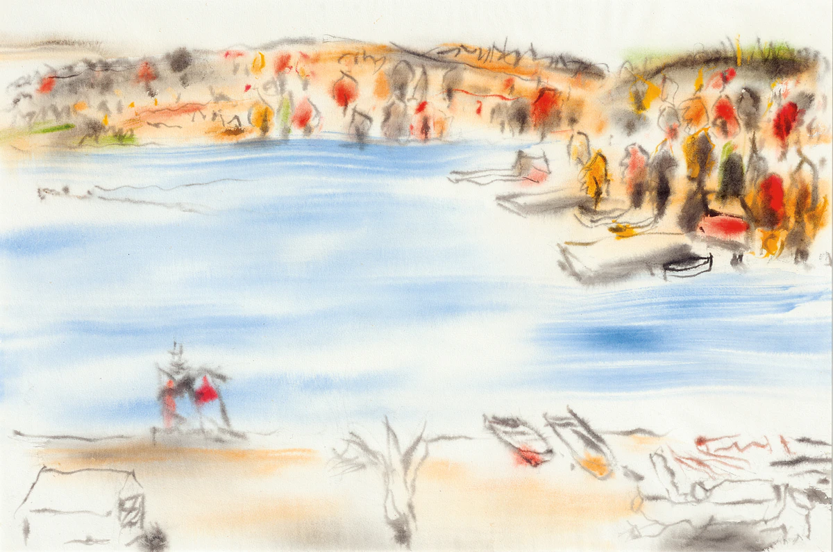David Brown Milne, Blue Bay, 1952, watercolour on paper