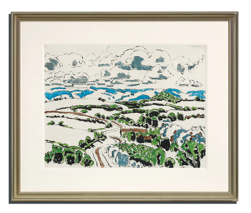 David Brown Milne, Road to Copake, 1916, gouache and graphite on paper - view 2
