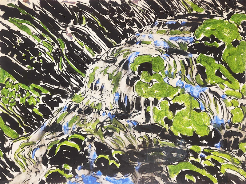 David Brown Milne, Road to Copake, 1916, gouache and graphite on paper - view 4