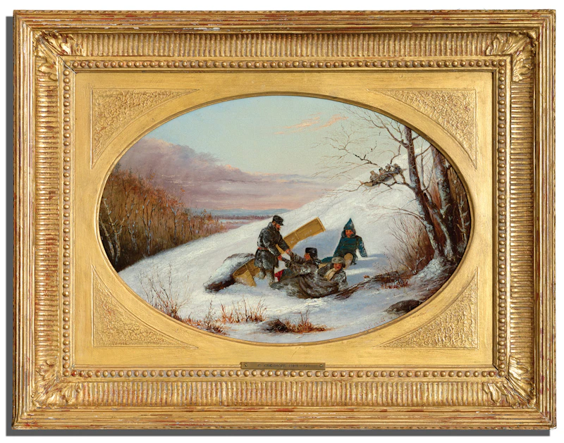 Cornelius Krieghoff, Falling Down, 1856, oil on canvas - view 2