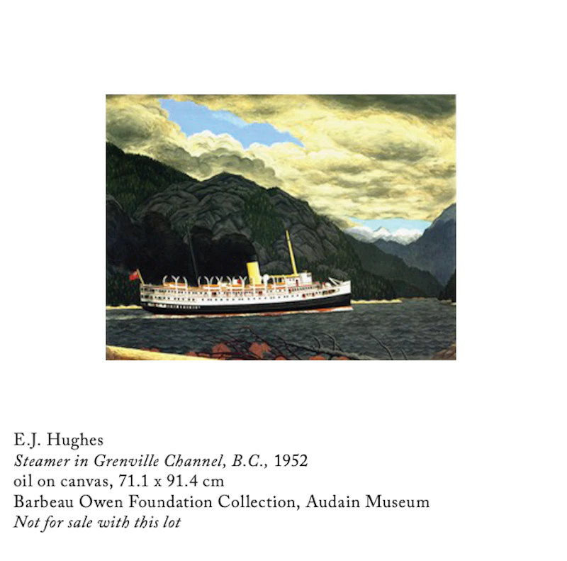 Edward John Hughes, Steamer in Grenville Channel, 1952, graphite - view 4
