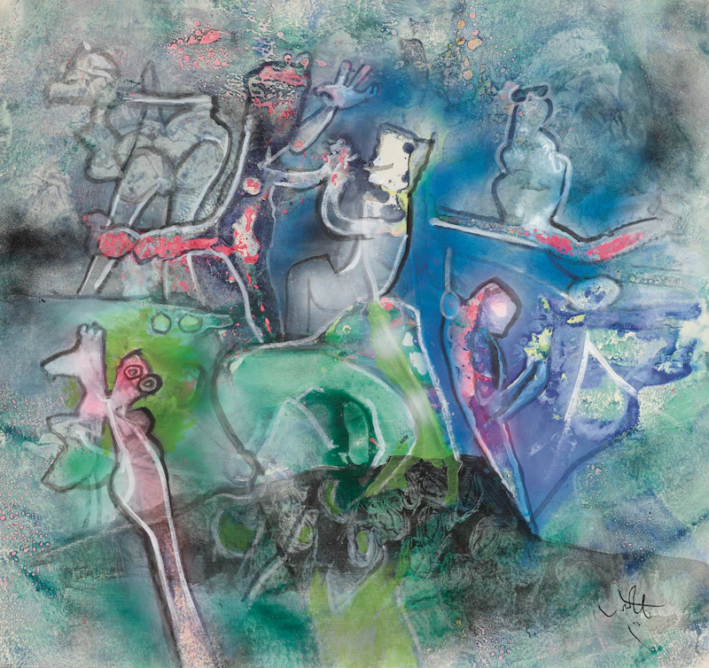 Roberto Matta, Untitled, oil on canvas, 1990 - view 1