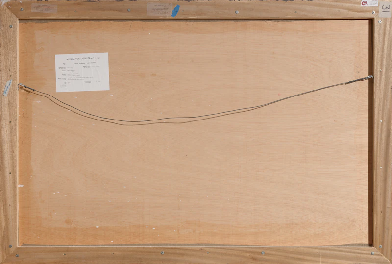 Guillermo Muñoz Vera, Libros antiguos y palmatoria II, 2002, oil and alkyd on canvas laid on to board - view 3