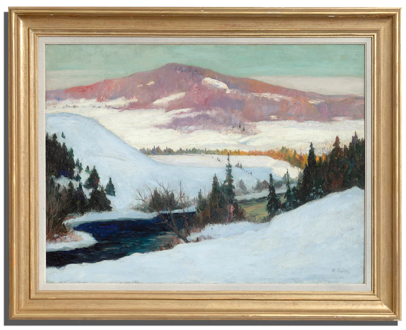 Maurice Galbraith Cullen, Winter, Mont Tremblant, oil on canvas - view 2
