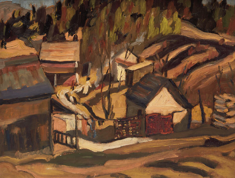 Frederick Grant Banting, Homestead/Farm Landscape, double-sided oil on board - view 2