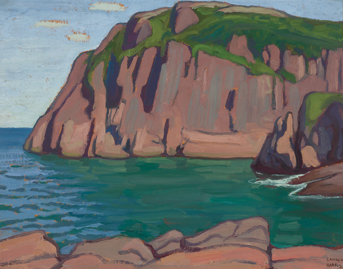 Lawren Stewart Harris, Entrance, Quidi Vidi: Newfoundland Sketch II, 1921, oil on beaver board