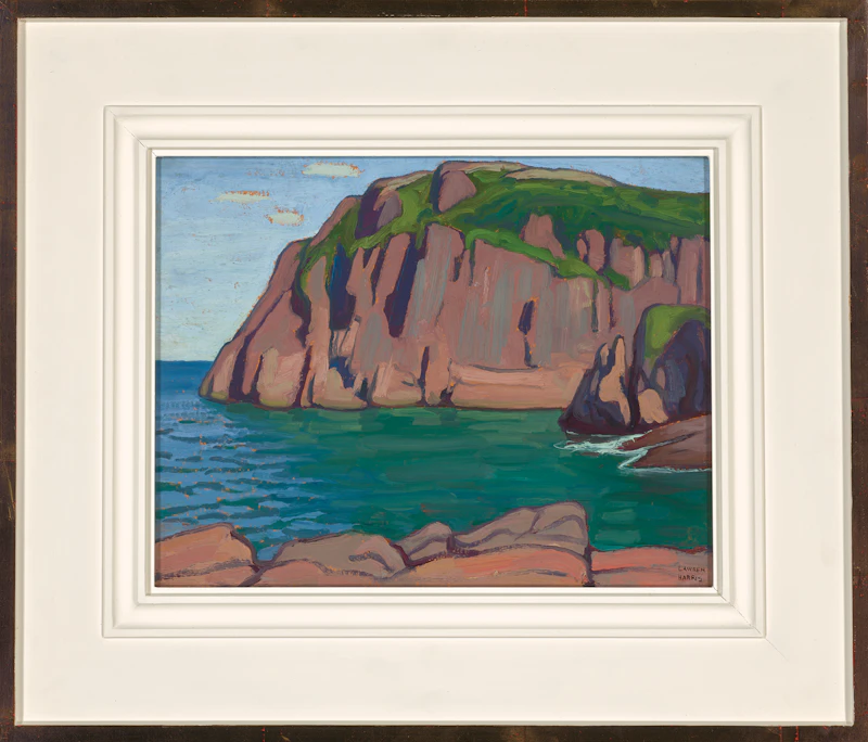 Lawren Stewart Harris, Entrance, Quidi Vidi: Newfoundland Sketch II, 1921, oil on beaver board - view 2