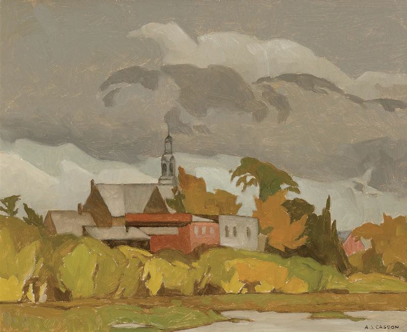 Alfred Joseph Casson, Grenville, Quebec, 1970, oil on board