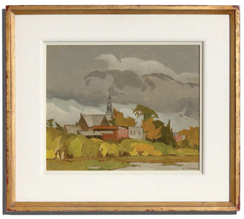 Alfred Joseph Casson, Grenville, Quebec, 1970, oil on board - view 2