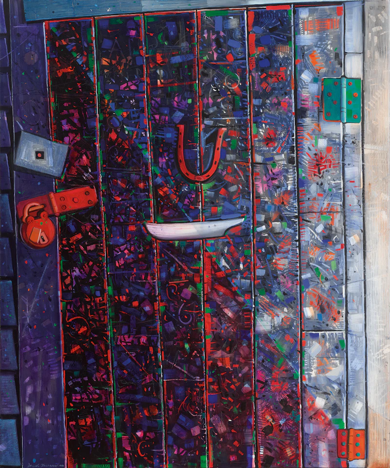 David Lloyd Blackwood, Ephraim Kelloway's Night Door, 1989-1990, oil on canvas