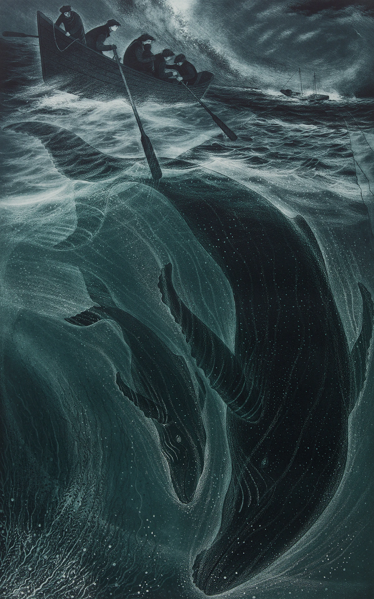 David Lloyd Blackwood, Loss of the Flora S. Nickerson, etching and aquatint, 1993