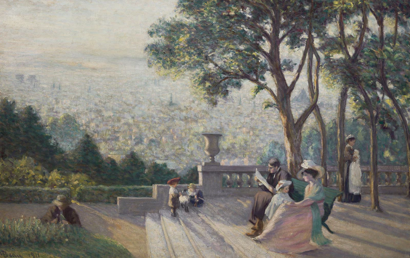 Henri Beau, Untitled (View from a Lookout), 1911, oil on canvas
