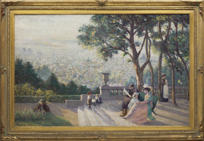 Henri Beau, Untitled (View from a Lookout), 1911, oil on canvas - view 2