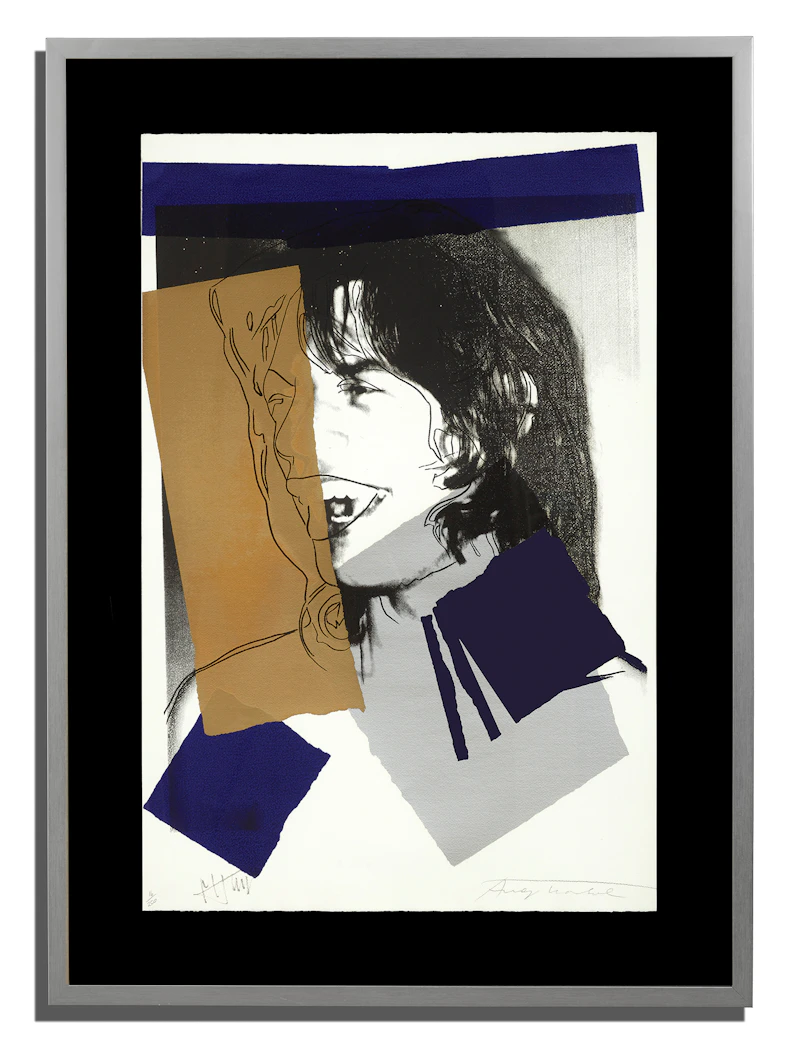 Andy Warhol, Mick Jagger (F&S II.142), colour screenprint on Arches Aquarelle (Rough) paper, 1975 - view 2