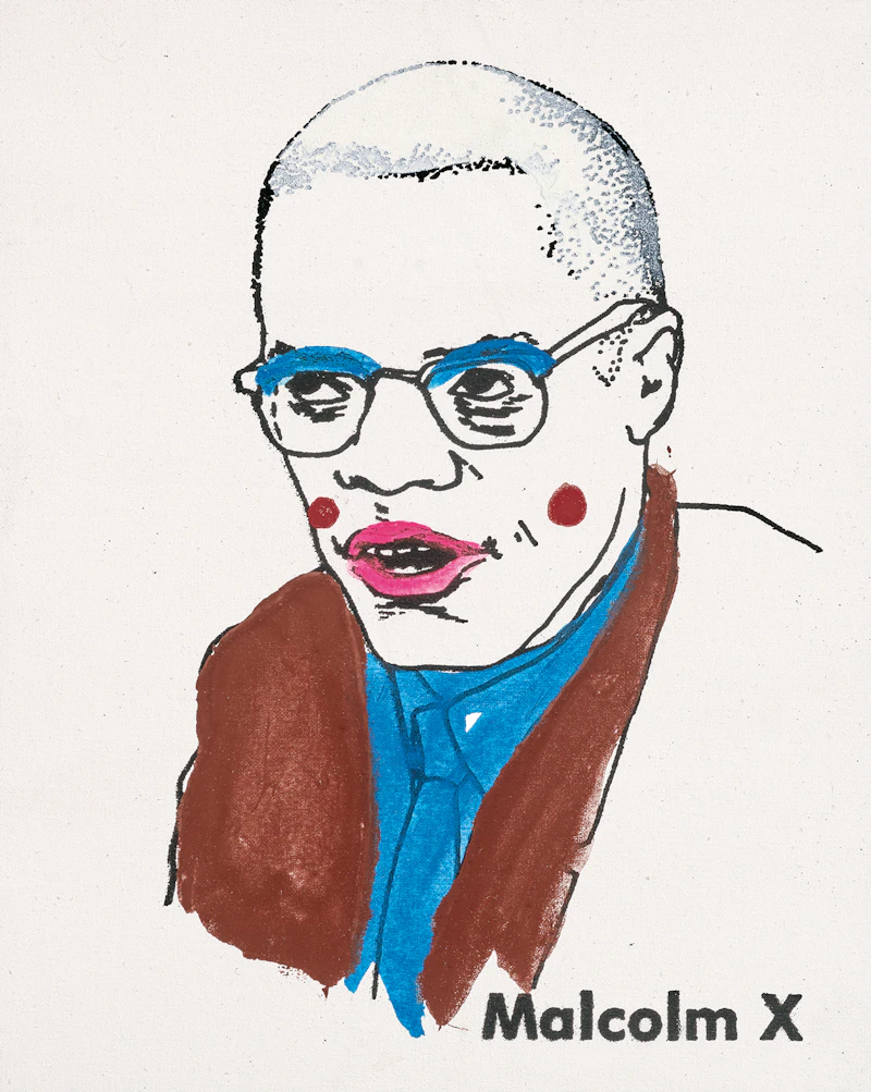 Glenn Ligon, Small Malcolm, 2006, vinyl-based paint - view 1