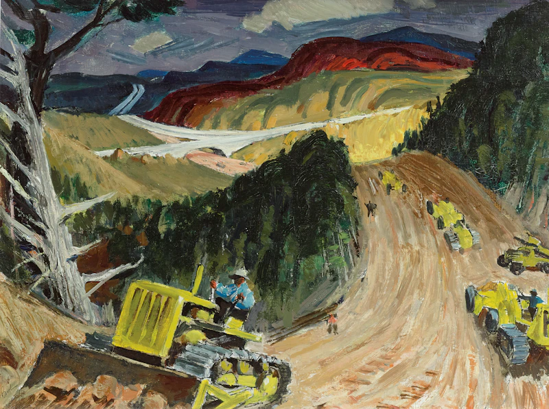 Jack Hamilton Bush, Highways, circa 1958, oil on board