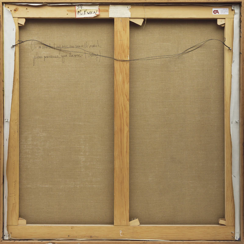 Jean Albert McEwen, Et m'arrache toujours une nouvelle mort Plus précieuse que la vie (Valéry), 1966, acrylic on canvas - view 3