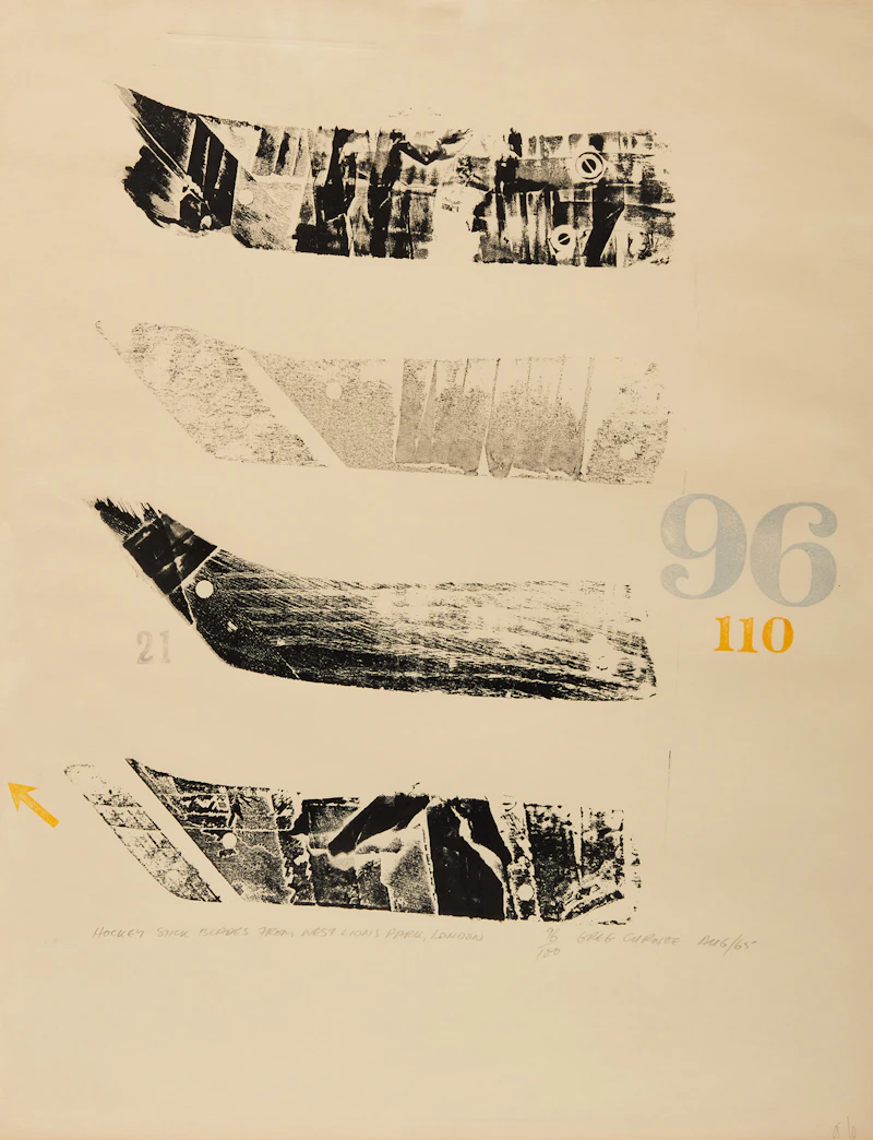 Hockey Stick Blades From West Lion Park, London (from the “Toronto 20 Portfolio”), 1965 by Gregory Richard Curnoe