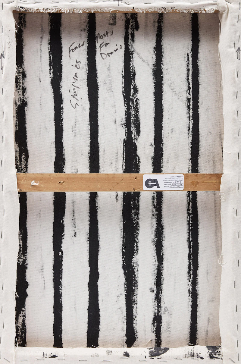 Gerald Ferguson, Fences and Posts for Dennis, oil on canvas, 2005 - view 2