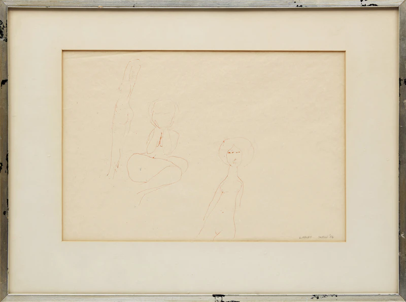 Michael James Aleck Snow, Ladies, ink on paper, 1956 - view 2