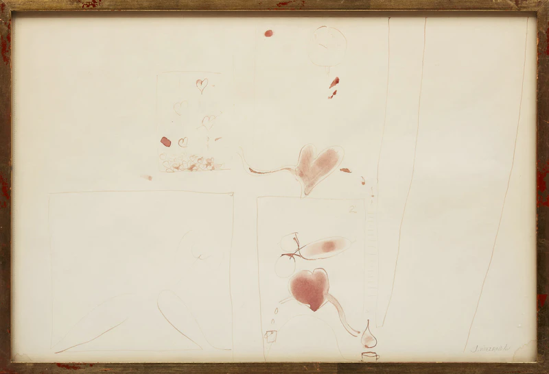 Joyce Wieland, Heart Factory, ink on paper, 1961 - view 2