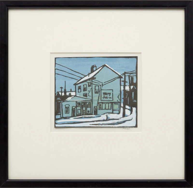 Albert Jacques Franck, House on the Corner, colour linocut - view 2