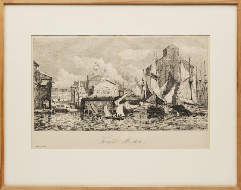 Henry Sandham, Toronto Markets from the Bay, leggotype, 1871 - view 2