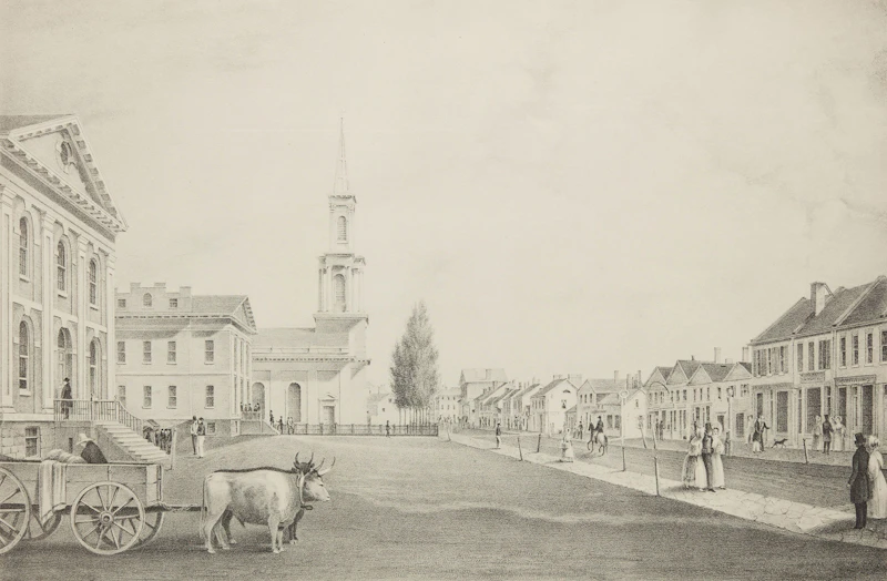 Currier & Ives, Currier's View in King Street (Looking Eastward), City of Toronto, Upper Canada, lithograph