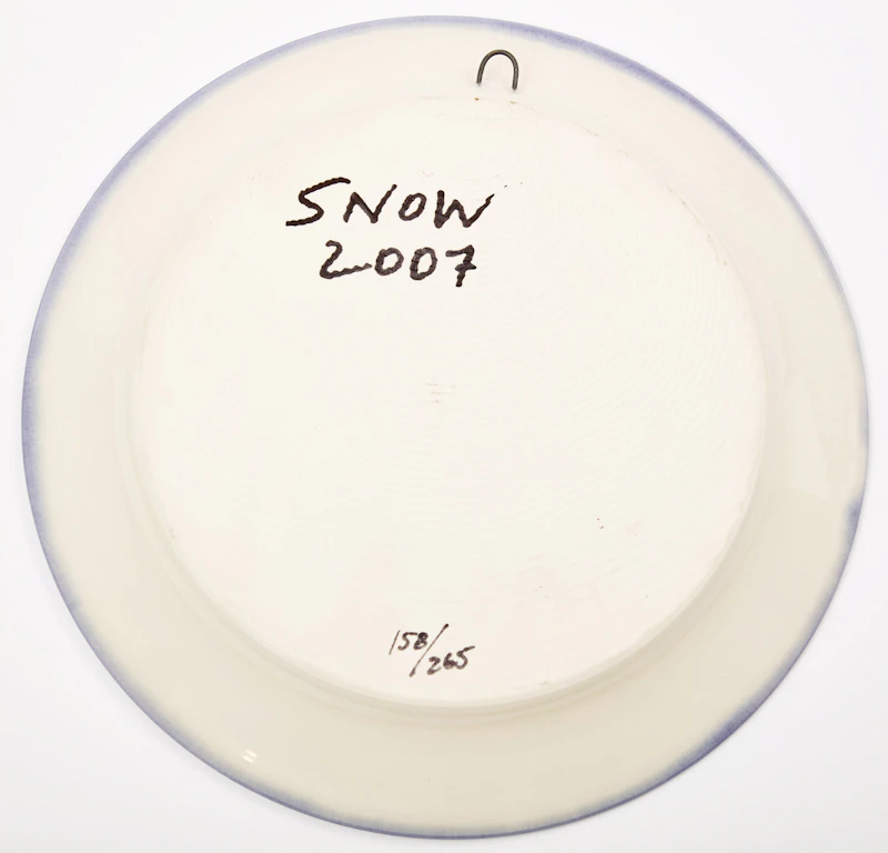 Michael James Aleck Snow, Condimental Shifts , glazed plate with colour screen print, 2007 - view 2