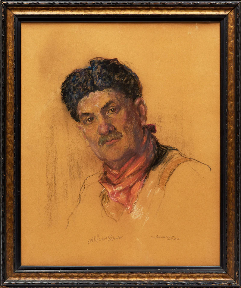 Nicholas de Grandmaison, Portrait of Fred Larose, pastel on paper - view 2