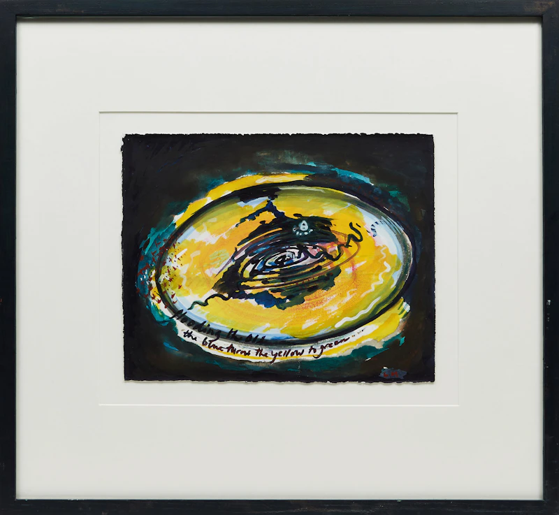 Landon Mackenzie, The Blue Turns the Yellow to Green... (Study from Oldman River Expedition), mixed media on paper - view 2