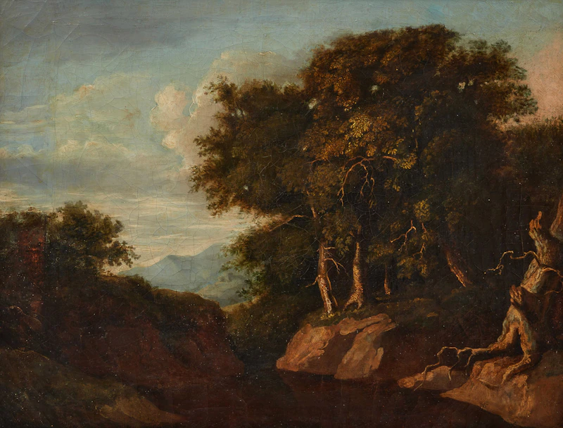 19th Century British School, Landscape, oil on canvas - view 1