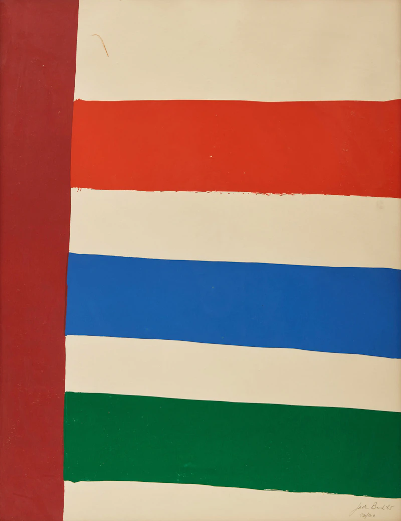 Jack Hamilton Bush, Stripes to the Right, serigraph