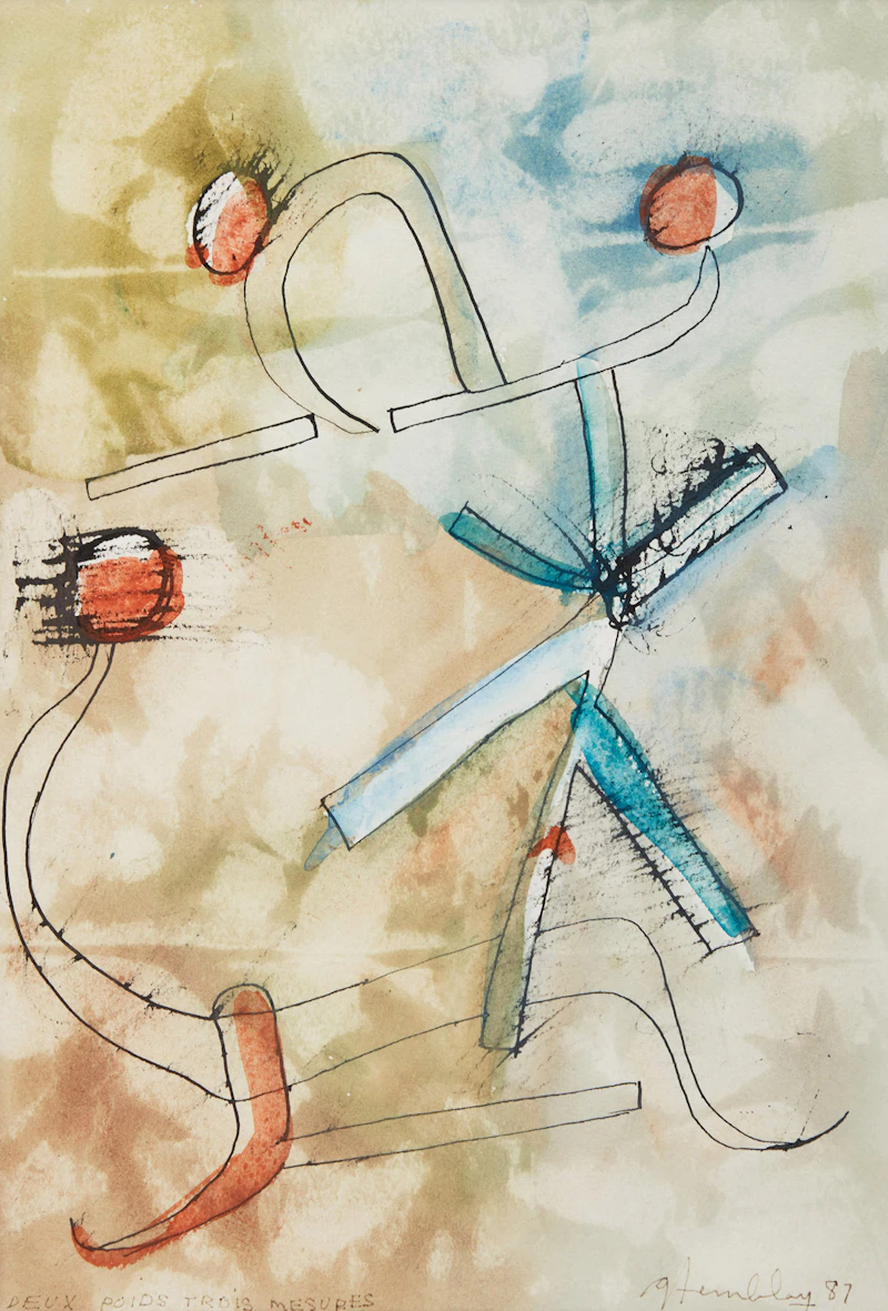 Gérard Tremblay, Untitled (Abstraction), three watercolours - view 4