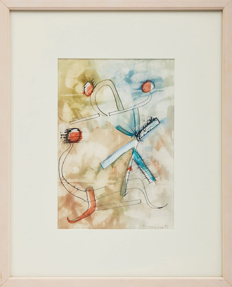 Gérard Tremblay, Untitled (Abstraction), three watercolours - view 5