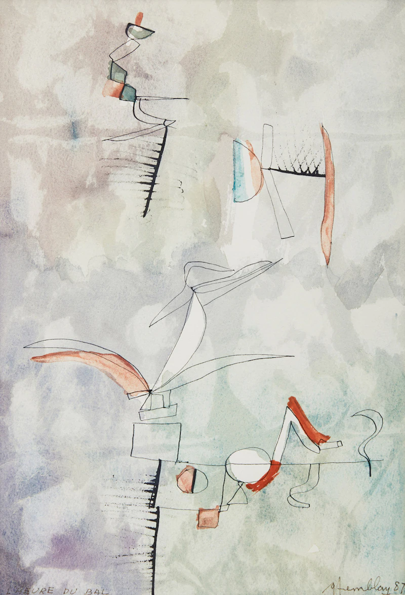 Gérard Tremblay, Untitled (Abstraction), three watercolours - view 7