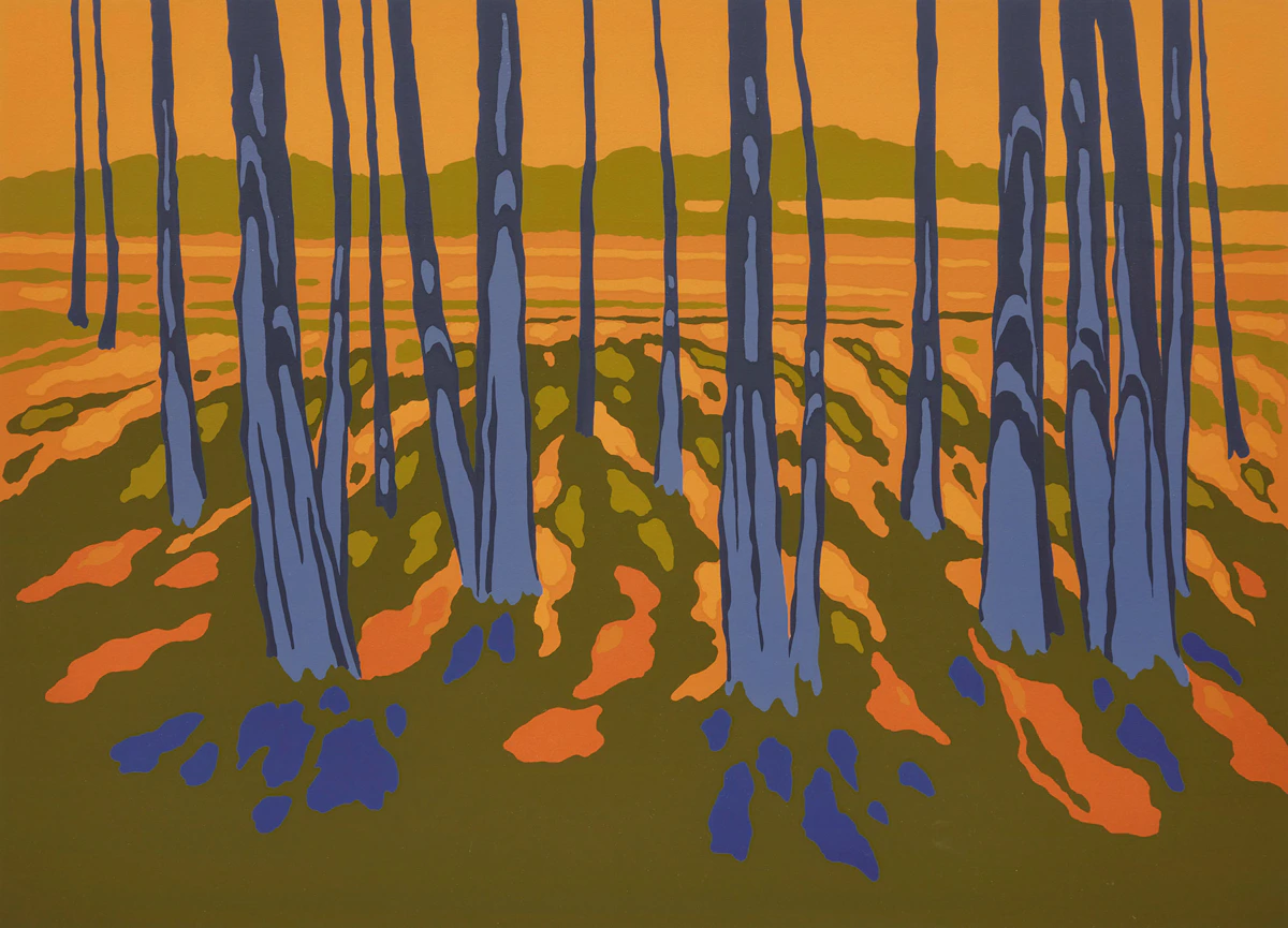 Barbara Howard, Ash Grove, colour serigraph, 1981