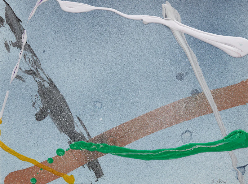 Harold Elmer Feist, Two Untitled Abstractions, two acrylics on paper - view 1
