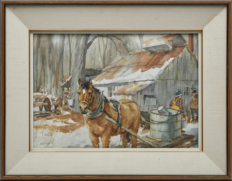 Henry John Simpkins, Stop for Lunch, watercolour - view 2