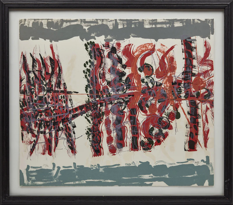 Jean Paul Riopelle, Le couchant, 1979, colour lithograph - view 2