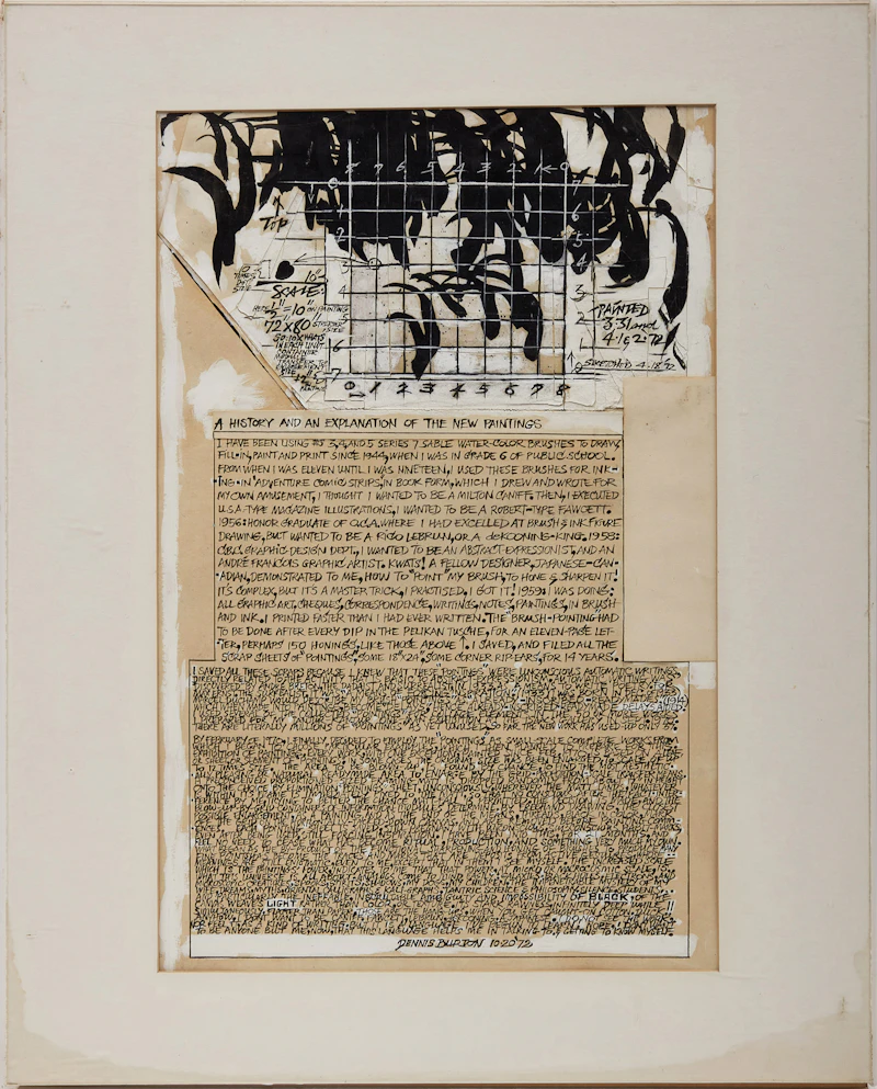 Dennis Eugene Norman Burton, History and Explanation of the New Paintings, collage, 1972 - view 2