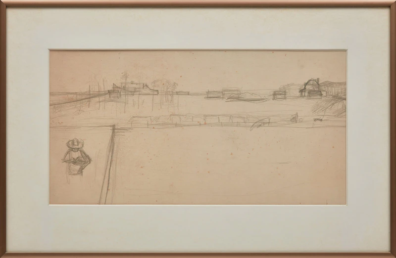 William Kurelek, Untitled, Prairie Landscape, pencil on paper - view 2