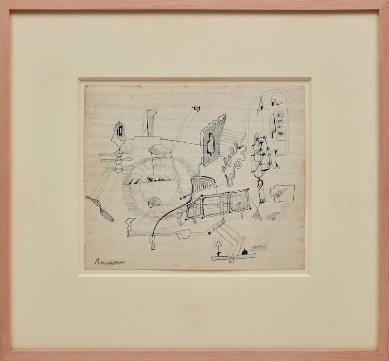 Jean-Paul Mousseau, Sans titre, ink on laid paper, circa 1946 - view 2
