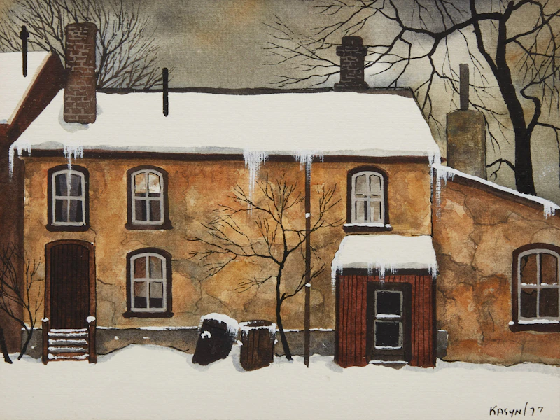 John Kasyn, Off Oak Street, watercolour, 1977 - view 1