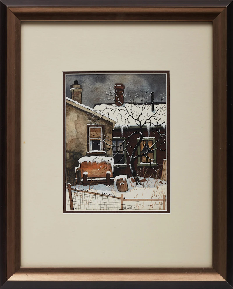 John Kasyn, Untitled (Backyard in Winter) , watercolour - view 2