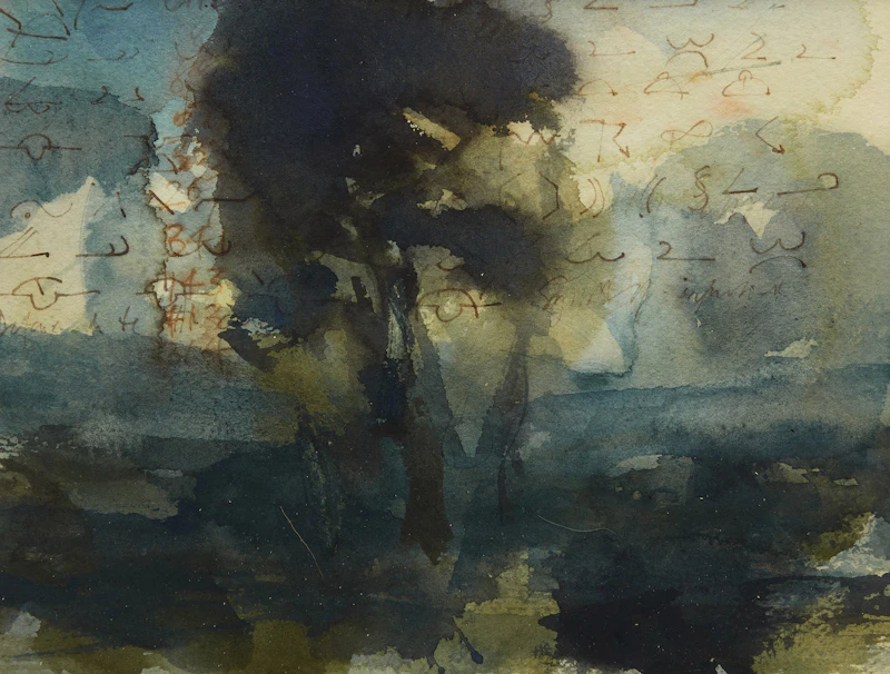 Michael Smith, Trying to Anchor the Star; Monday Diaries; Untitled Abstraction , three watercolour and ink